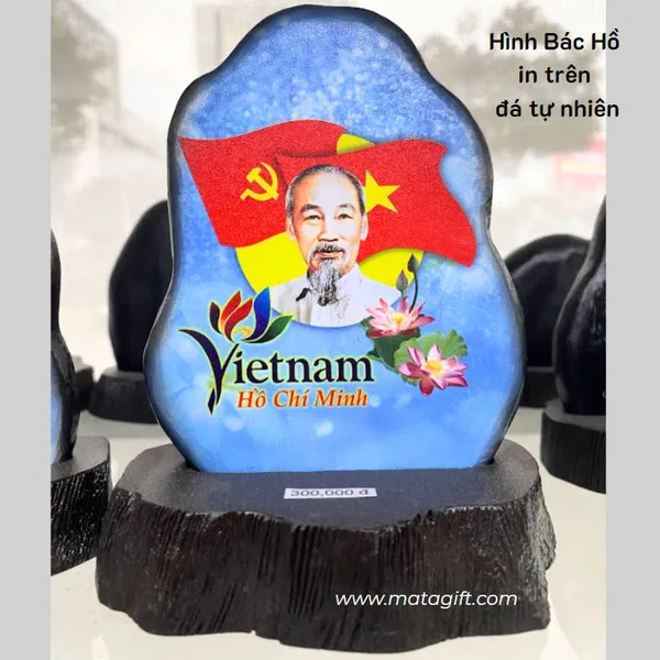 Hình ảnh Bác Hồ in trên đá tự nhiên 2