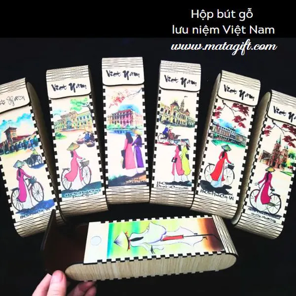 Hộp bút gỗ lưu niệm Việt Nam