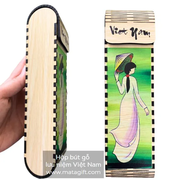 Hộp bút gỗ lưu niệm Việt Nam