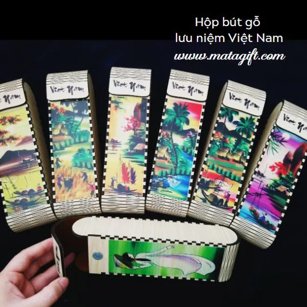 Hộp bút gỗ lưu niệm Việt Nam
