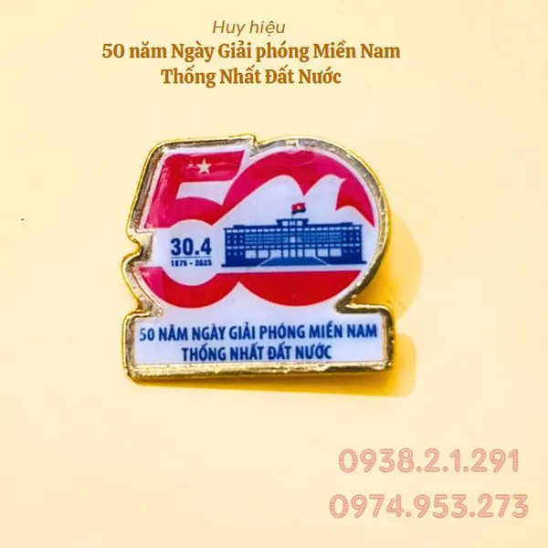 Huy hiệu kỷ niệm 50 năm ngày giải phóng Miền Nam 