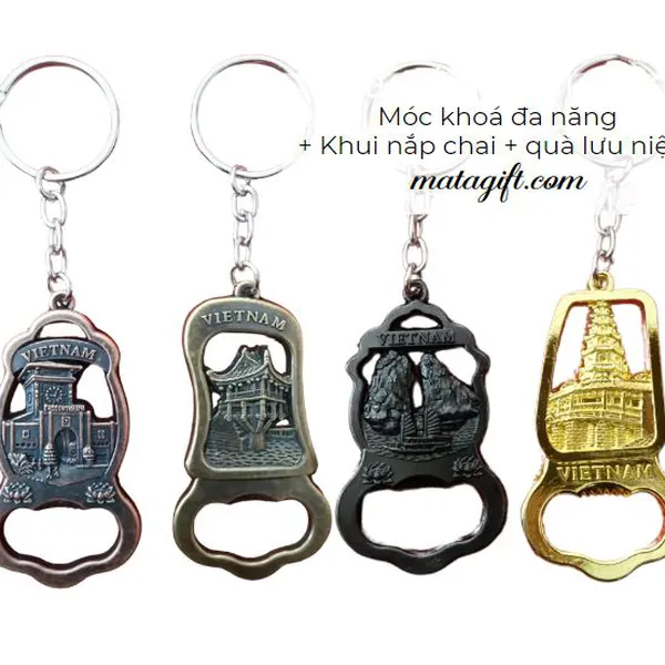 Móc khóa đa năng kết hợp khui bia quà lưu niệm