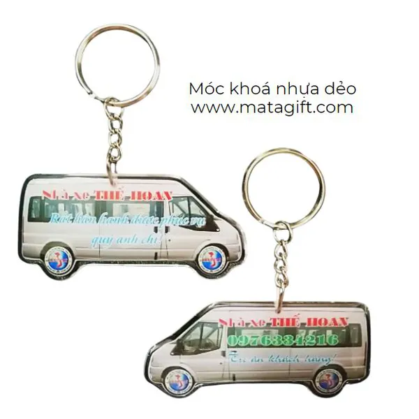 Móc khóa nhựa dẻo in logo sản xuất theo yêu cầu