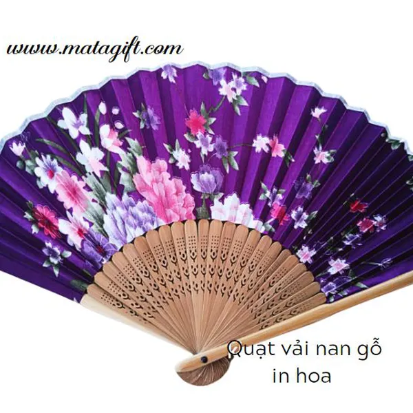 Quạt vải vẽ phong cảnh thư pháp