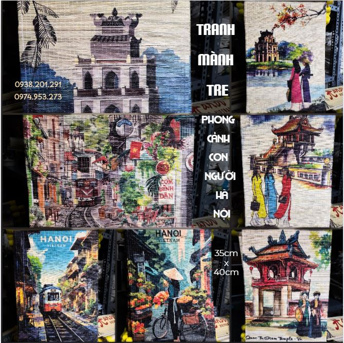 Tranh mành tre Việt Nam quà tặng ý nghĩa Tranh mành tre Việt Nam quà tặng ý nghĩa