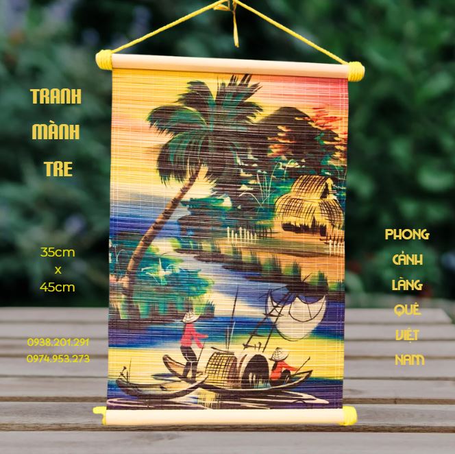 Tranh mành tre Việt Nam quà tặng ý nghĩa Tranh mành tre Việt Nam quà tặng ý nghĩa