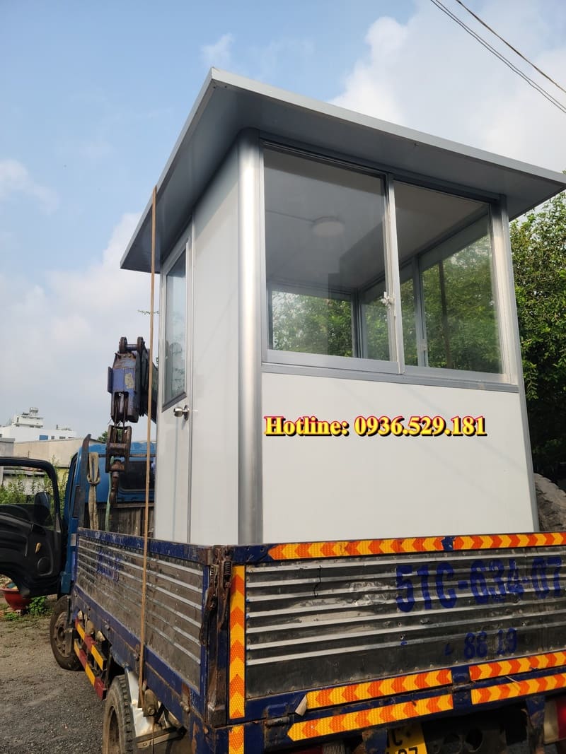 bốt gác bảo vệ nhôm kính