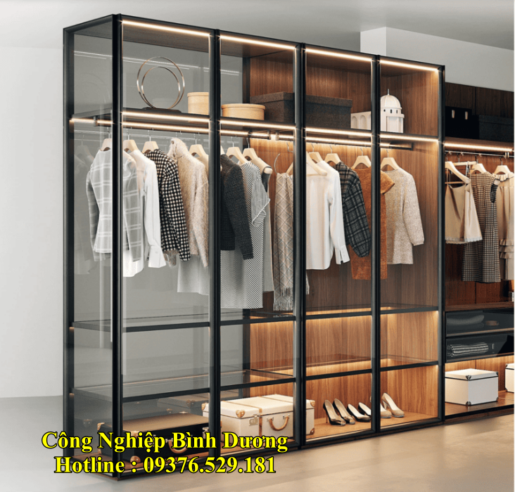 Báo giá tủ quần áo nhôm kính