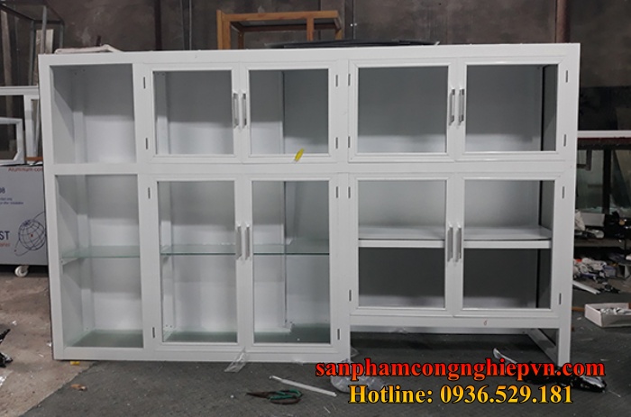tủ nhôm kính trưng bày bán hàng đẹp dĩ an