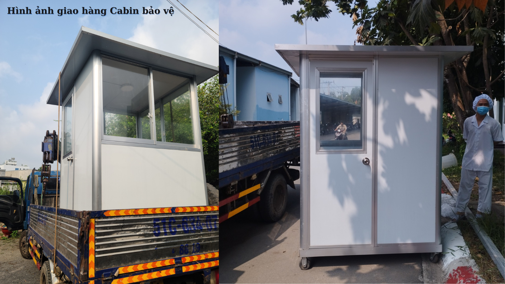 bốt gác bảo vệ nhôm kính