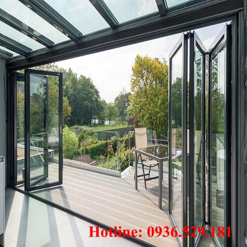 cửa lùa xếp trượt nhôm xingfa