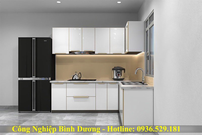 giá tủ bếp nhôm kính