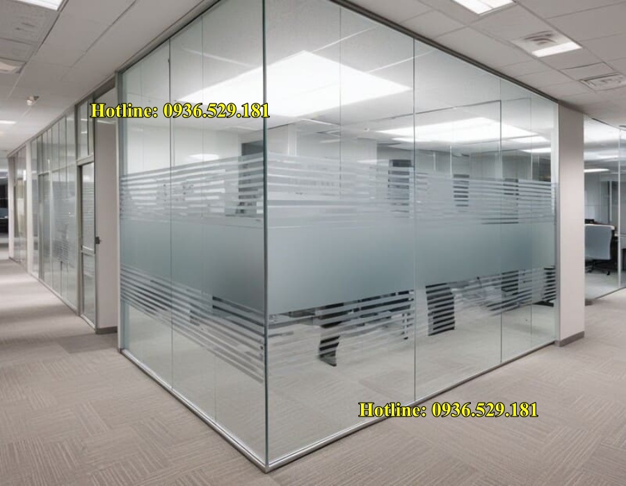 giá vách ngăn nhôm kính