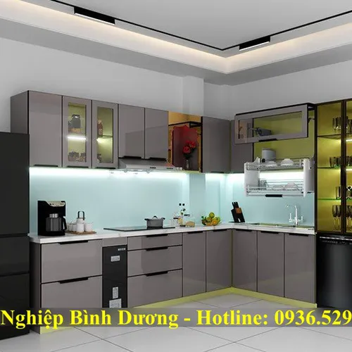 TỦ BẾP NHÔM KÍNH - Hotline: 0936.529.181