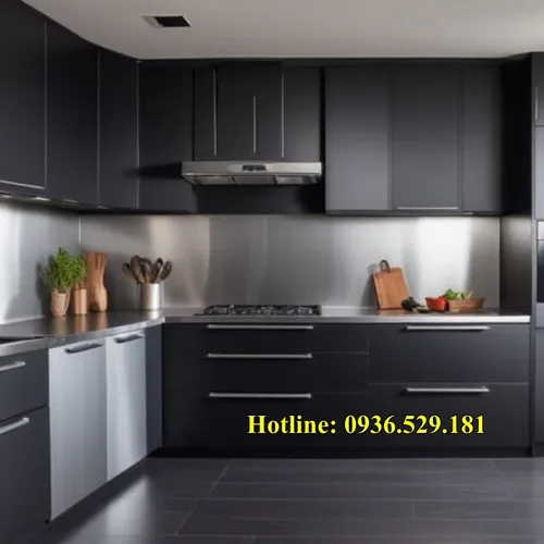 TỦ BẾP NHÔM KÍNH 