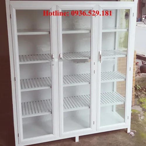 Giá tủ chén nhôm kính