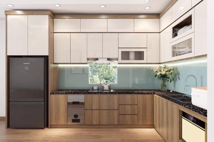 tủ bếp gỗ công nghiệp