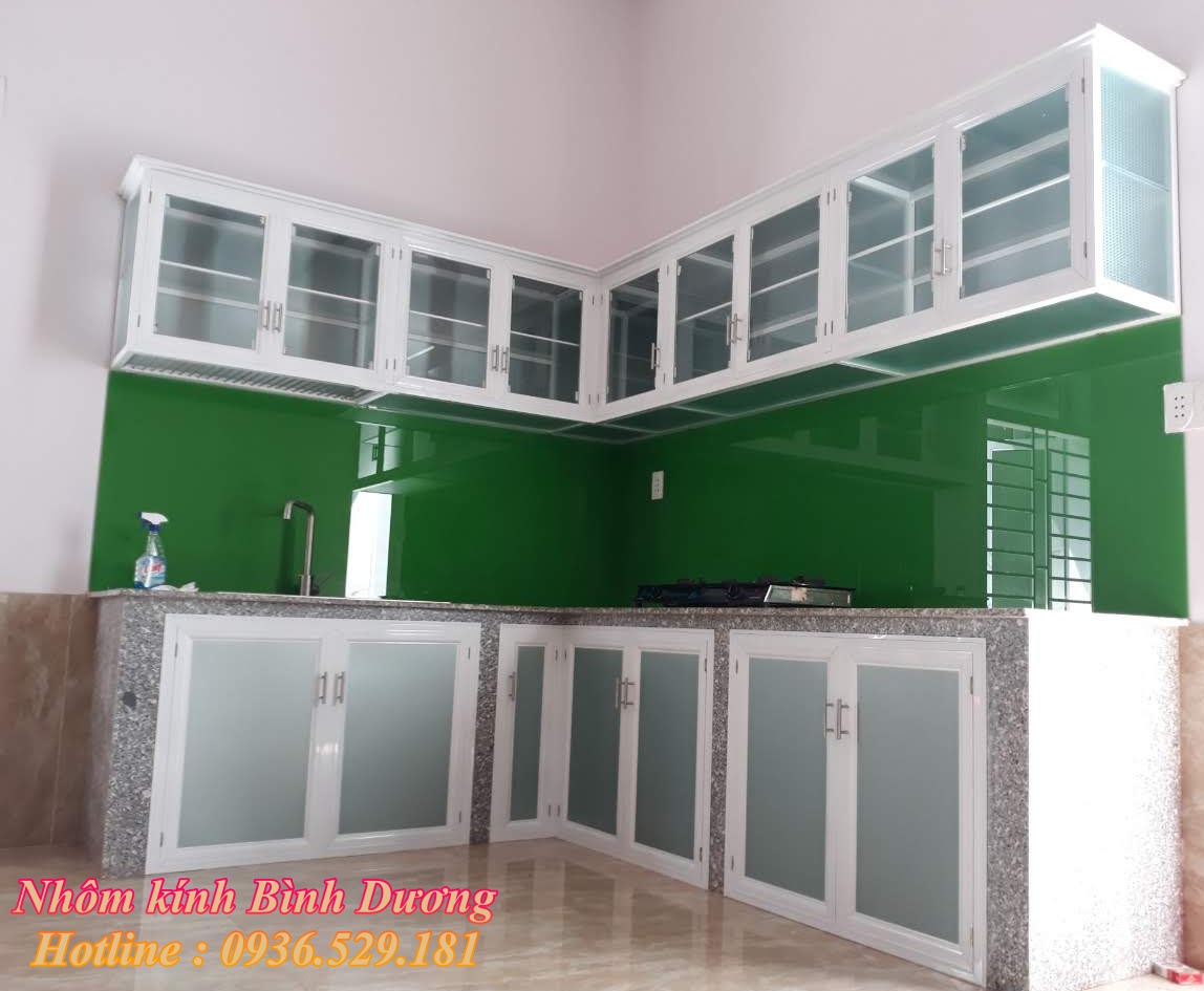 tủ bếp nhôm kính bình dương