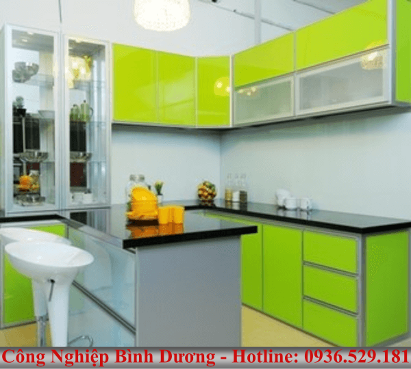 tủ bếp nhôm kính đẹp