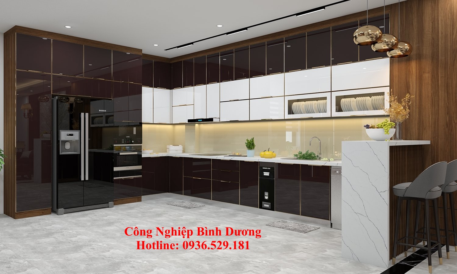 tủ bếp nhôm kinh đẹp