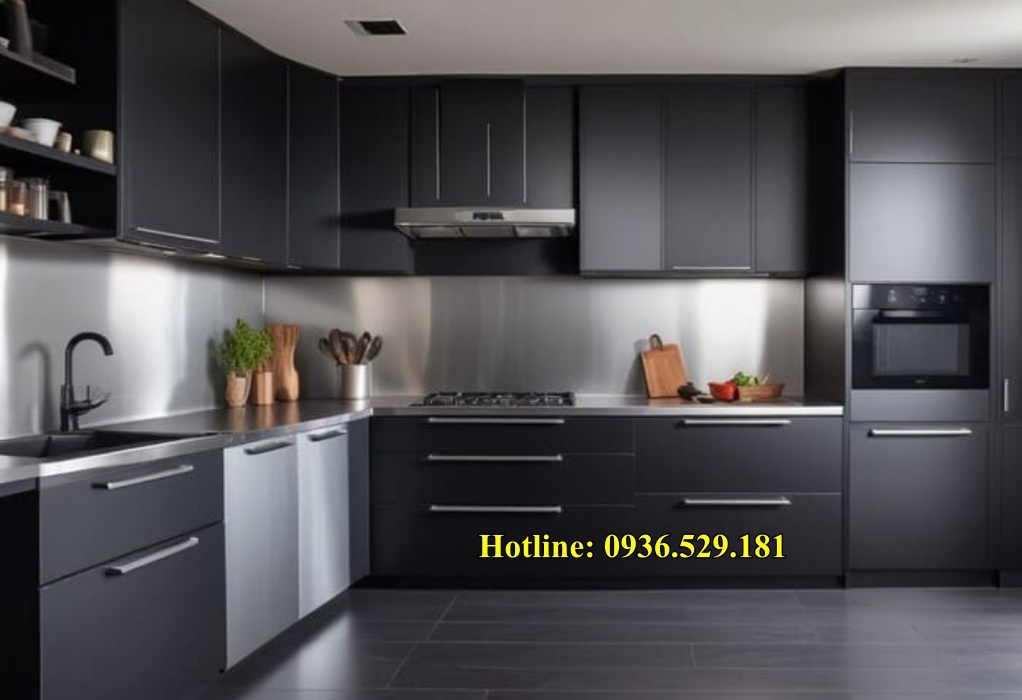 tủ bếp nhôm kính giá rẻ