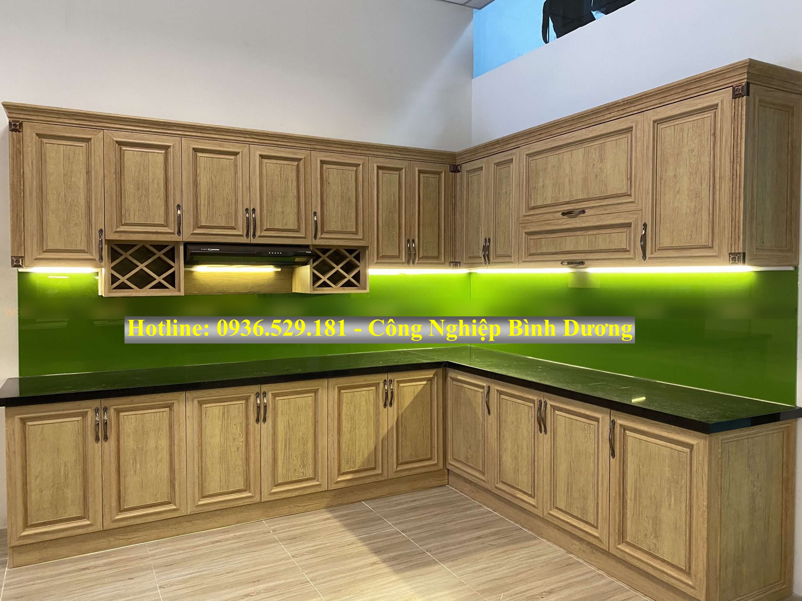 tủ bếp nhôm kính giá rẻ