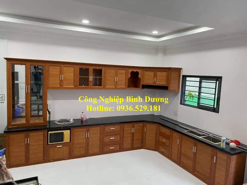 tủ bếp nhôm kính giá rẻ