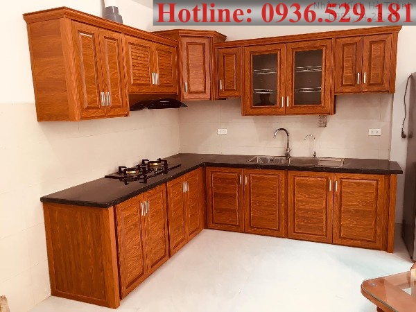 tủ bếp nhôm kính giá rẻ