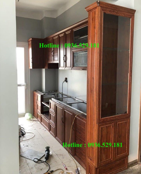 tủ bếp nhôm omega