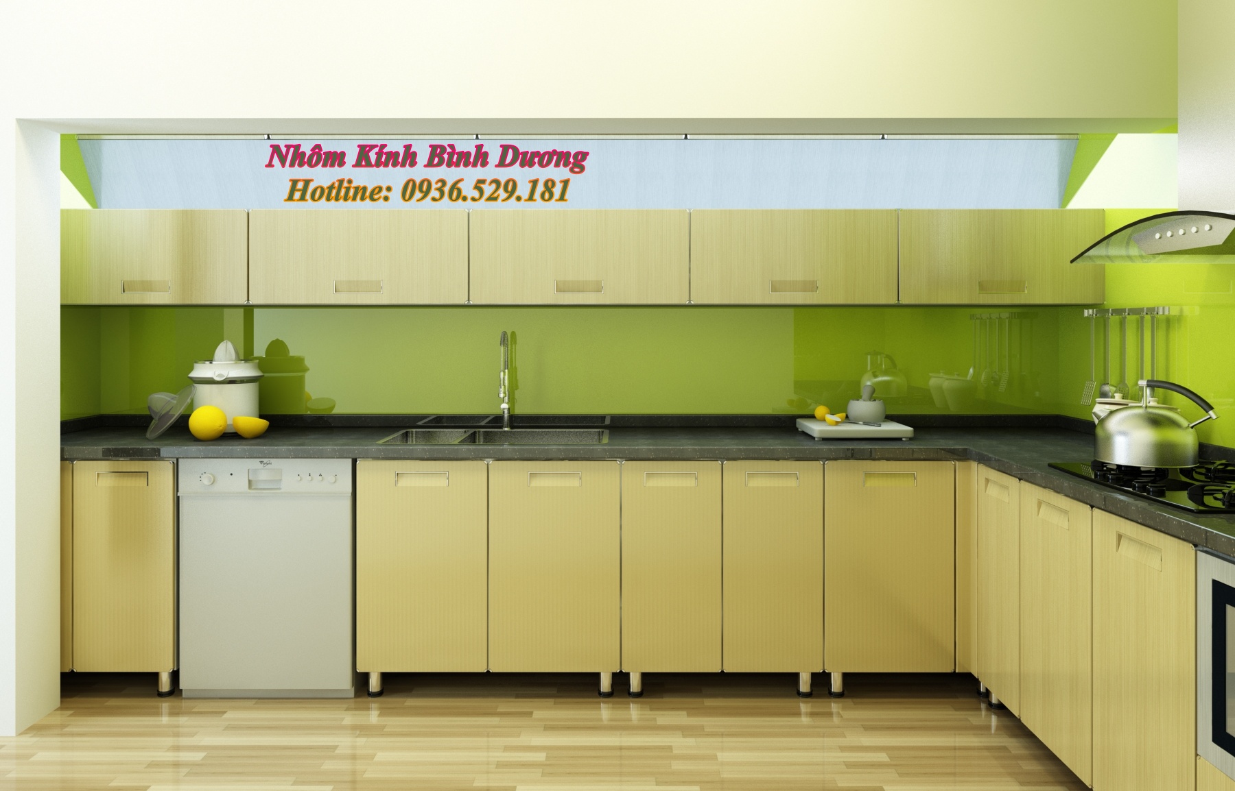 tủ bếp nhôm bình dương