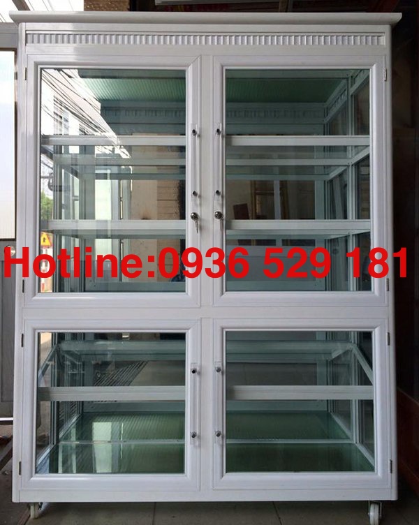 tủ chén bát nhôm kính bình dương