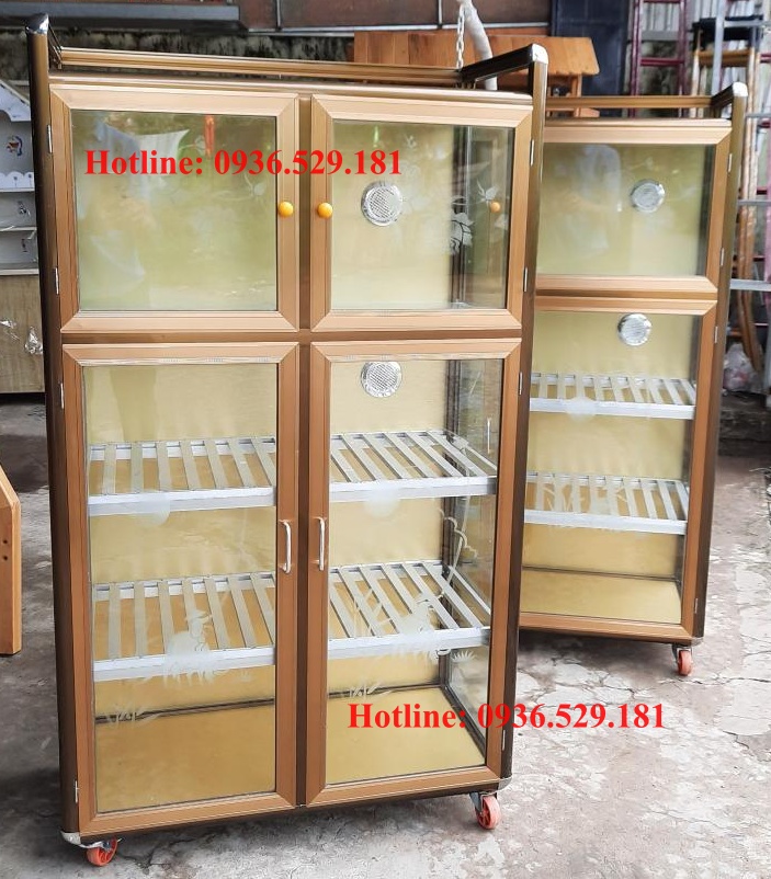 tủ chén nhôm kính giá rẻ