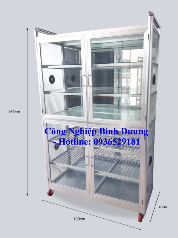 tủ chén nhôm kính giá rẻ