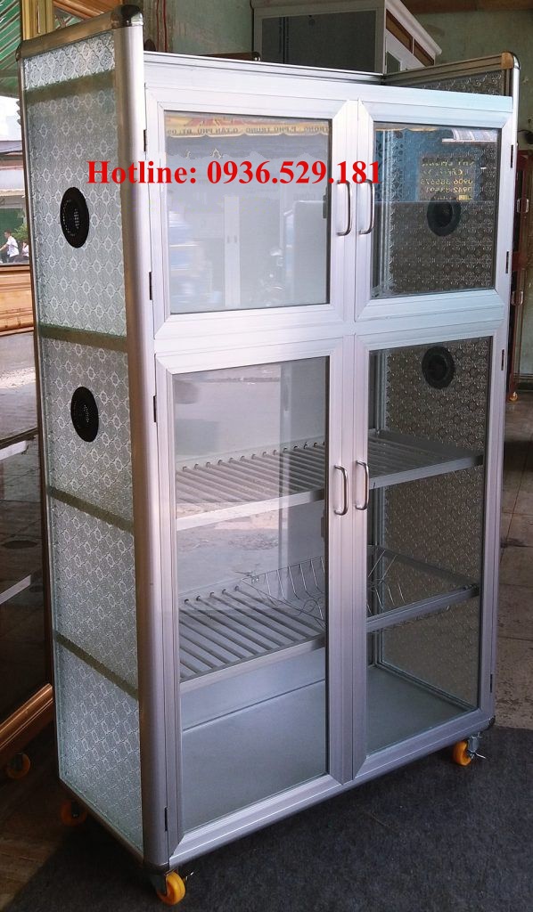tủ chén nhôm kính giá rẻ