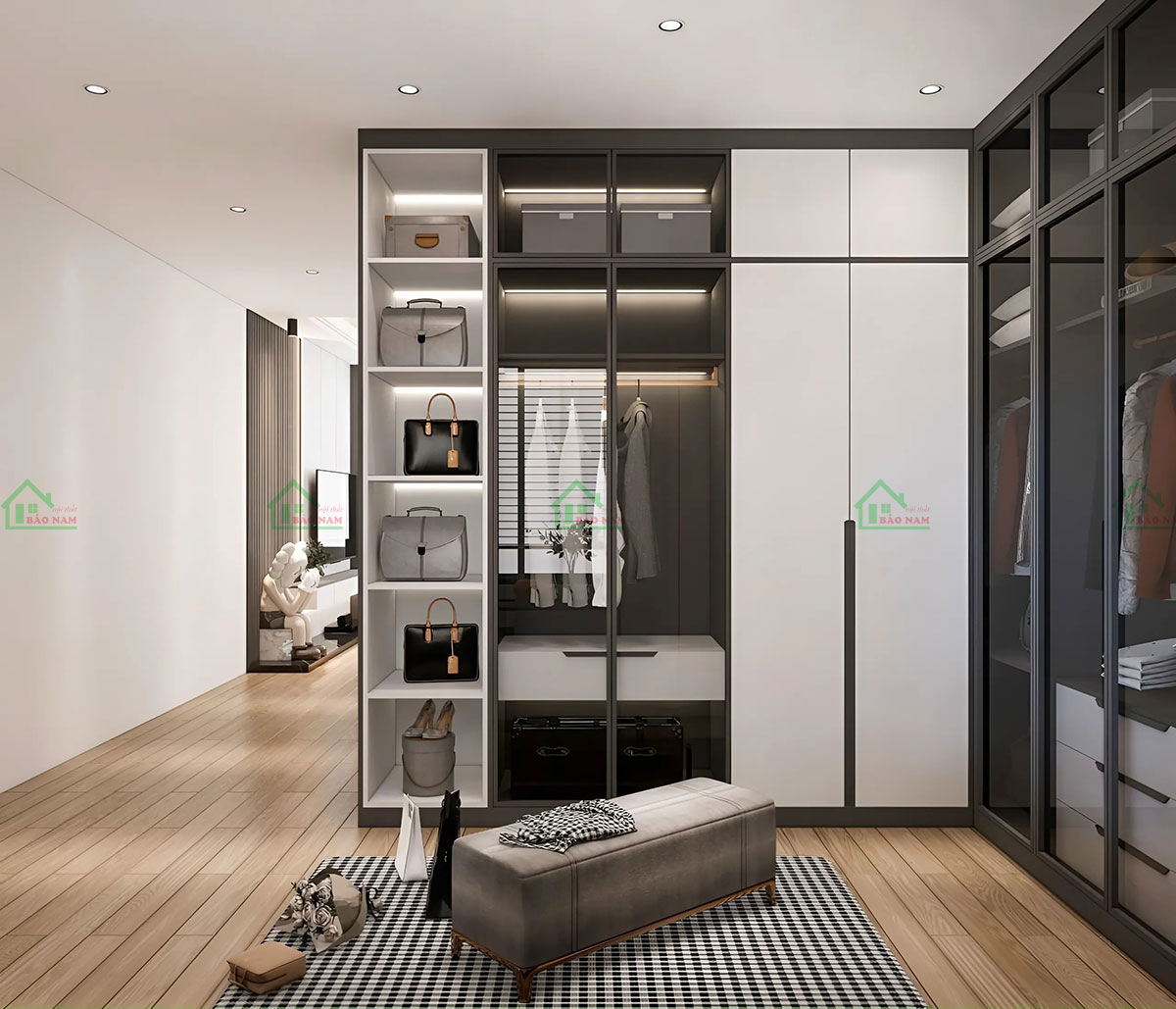 tủ quần áo cánh chữ L