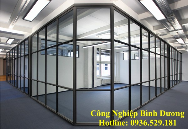 vách ngăn nhôm kính bình dương