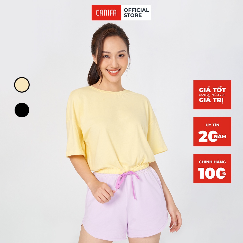 Áo phông nữ CANIFA thắt dây eo kiểu dáng thời trang sành điệu cá tính Áo phông nữ CANIFA thắt dây eo kiểu dáng thời trang sành điệu cá tính