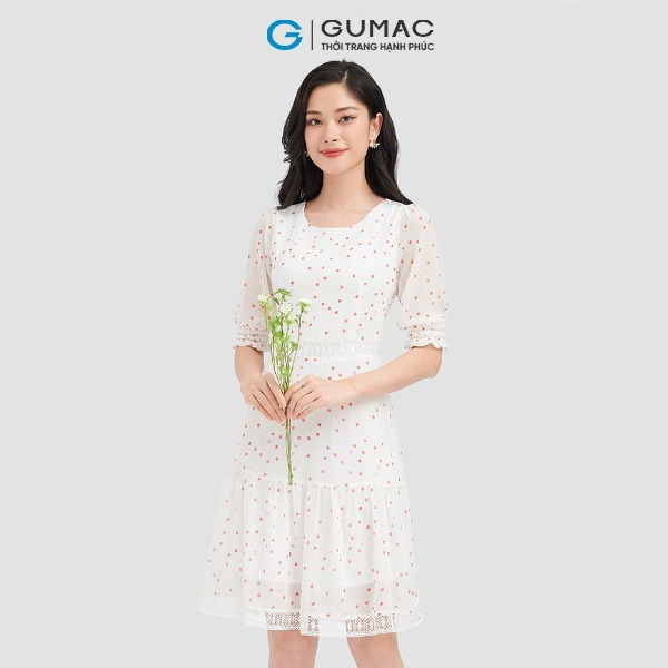 Đầm hoa tay lỡ GUMAC chấm bi Đầm hoa tay lỡ GUMAC chấm bi
