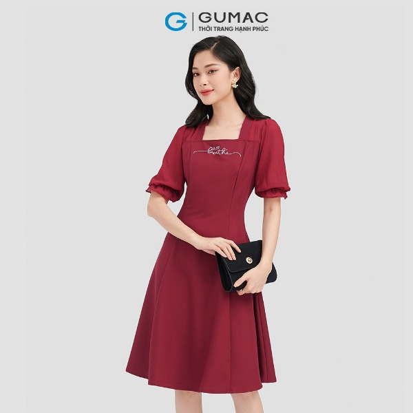 Đầm nữ dáng xòe thời trang GUMAC-đỏ Đầm nữ dáng xòe thời trang GUMAC-đỏ