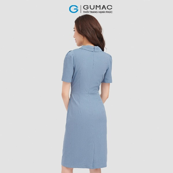 Đầm ôm body nữ đính hoa ren thời trang GUMAC xanh Đầm ôm body nữ đính hoa ren thời trang GUMAC xanh