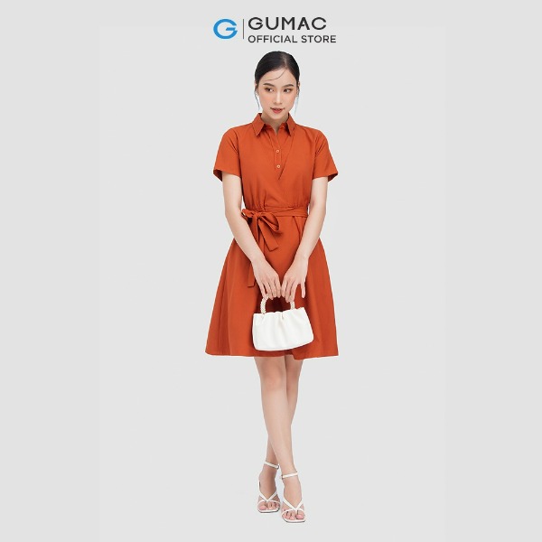 Đầm sơ mi nữ thời trang GUMAC thiết kế đắp chéo Đầm sơ mi nữ thời trang GUMAC thiết kế đắp chéo