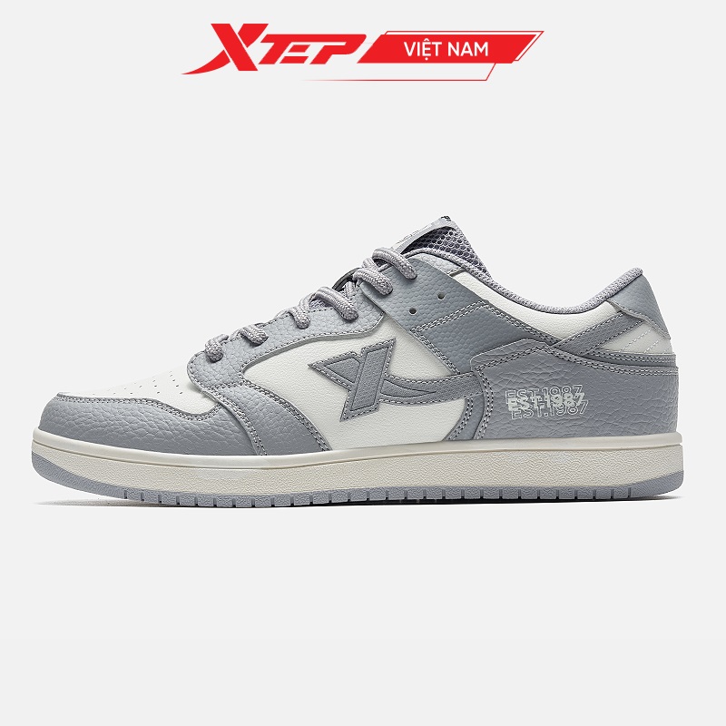 Giày Thể Thao Nam Xtep Chất Liệu Da Mềm Mại Xám Giày Thể Thao Nam Xtep Chất Liệu Da Mềm Mại Xám