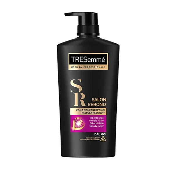 Combo Dầu Gội, Dầu Xả TRESEMME Salon Rebond Cho tóc hư tổn do tạo kiểu Công Nghệ Tái Kết Nối Giúp ngăn gãy rụng tóc 640g, 620g