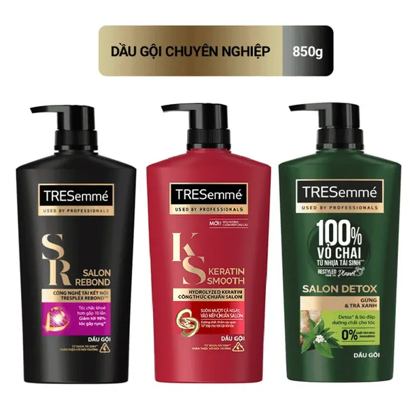 Dầu gội TRESemmé Chuyên nghiệp chuẩn Salon cho tóc chắc sạch - khỏe -mềm - mượt 850g