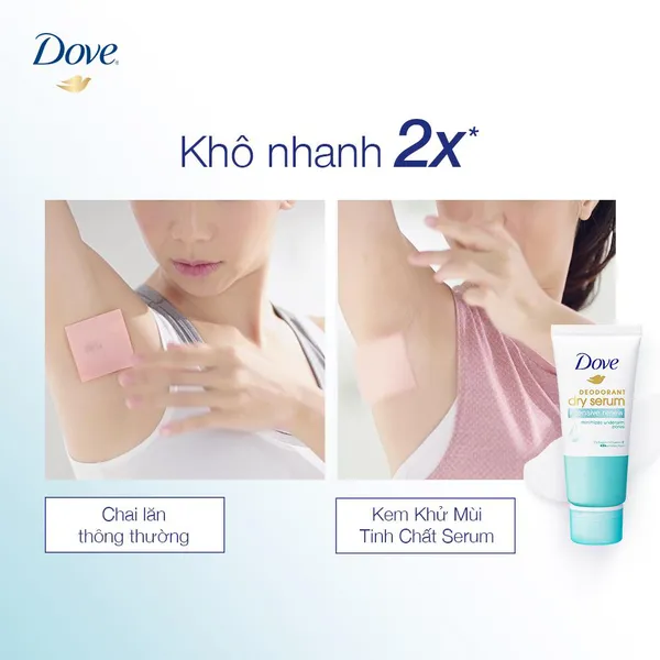 Kem khử mùi Dove tinh chất serum dành cho nữ dưỡng da sáng mịn 50ml