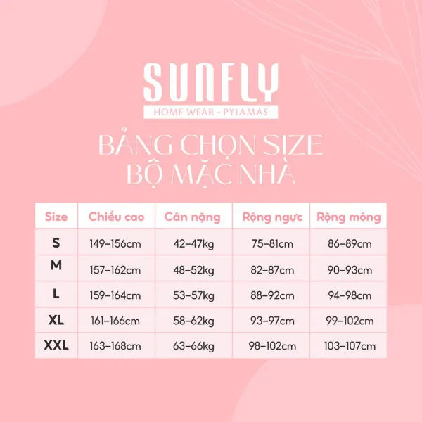 Bộ Đồ Mặc Nhà Nữ Pyjamas Lụa SUNFLY Áo Tay Lỡ Quần Dài