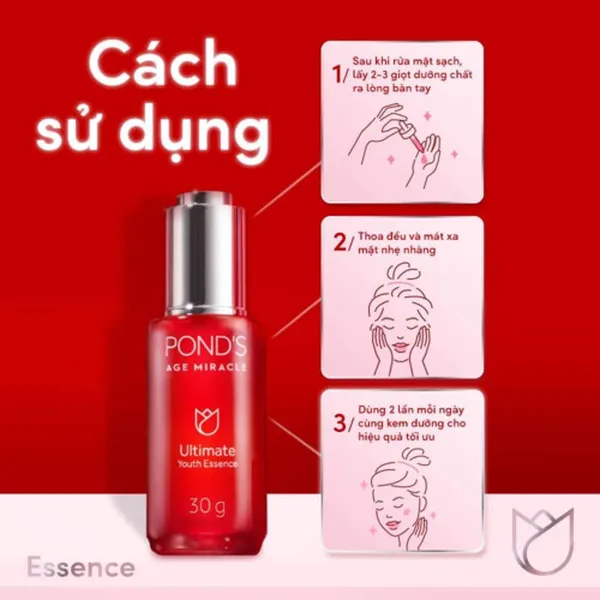 Serum tinh chất dưỡng sáng mờ đốm nâu POND'S Age Miracle Ultimate Youth với Vitamin C HA Collagen 30g
