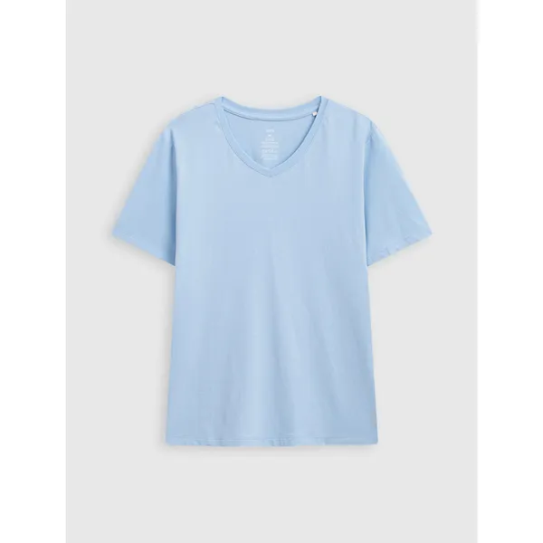 Áo phông nữ CANIFA chất liệu cotton cổ tim tay cộc