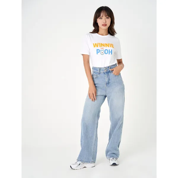 Áo phông nữ CANIFA in Winnie the Pooh chất liệu 100% cotton