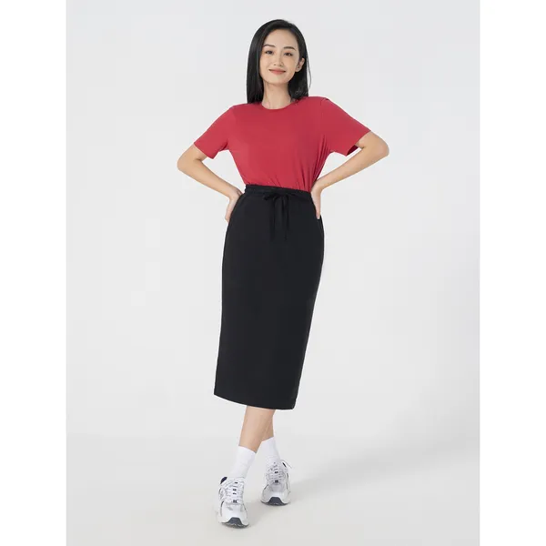 Áo phông nữ CANIFA trơn cổ tròn cộc tay chất liệu cotton dáng basic nhiều màu trắng đen xanh hồng đỏ cam